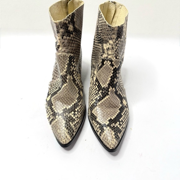 Steve Madden Snakeskin Leather Ankle Boots Size 6 - Picture 3 of 7